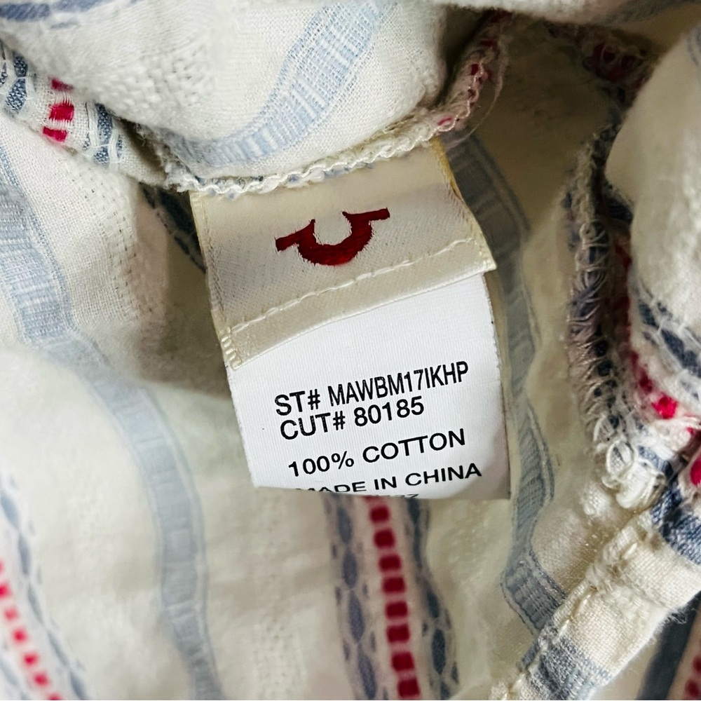 True Religion Lightweight Snap Button Striped Shi… - image 7